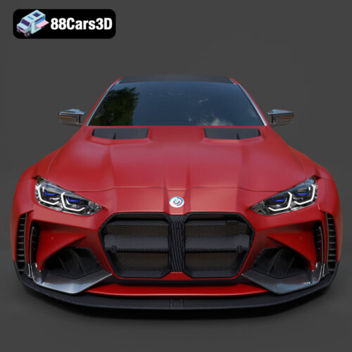 BMW G82 M4 2022 Carbon 3D Model Download STL FBX OBJ GLB Blend - Gallery Image 5 BMW G82 M4 2022 Carbon