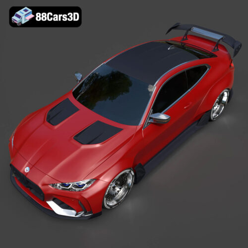 BMW G82 M4 2022 Carbon 3D Model Download STL FBX OBJ GLB Blend - Gallery Image 6 BMW G82 M4 2022 Carbon