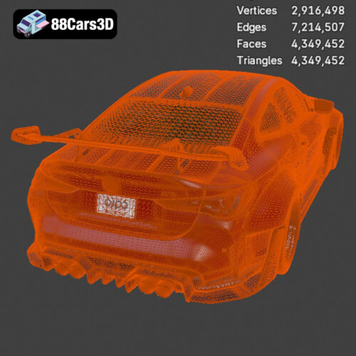 BMW G82 M4 2022 Carbon 3D Model Download STL FBX OBJ GLB Blend - Gallery Image 8 BMW G82 M4 2022 Carbon
