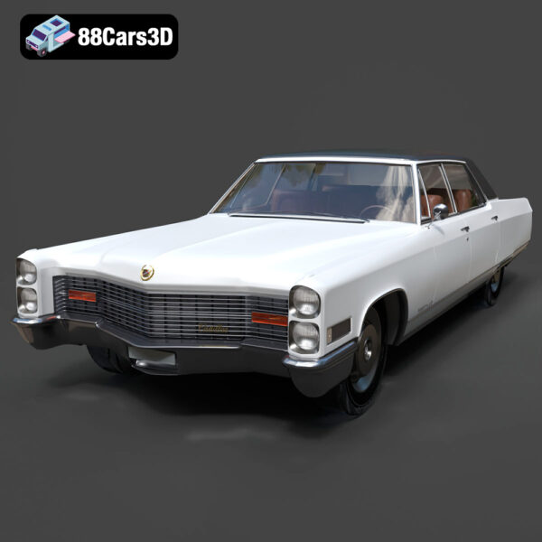 Cadillac Fleetwood Sixty Special Brougham 1966 3D Model Download STL FBX OBJ GLB Blend - Gallery Image 1 Cadillac Fleetwood Sixty Special Brougham 1966