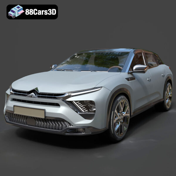 Citroen C5 X 2022 3D Model Download STL FBX OBJ GLB Blend - Gallery Image 1 Citroen C5 X 2022