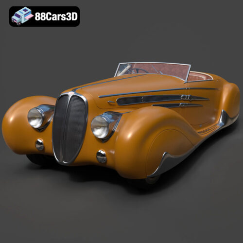 Delahaye T165 1939 3D Model Download STL FBX OBJ GLB Blend - Gallery Image 1 Delahaye T165 1939