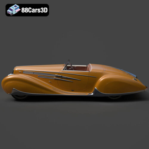 Delahaye T165 1939 3D Model Download STL FBX OBJ GLB Blend - Gallery Image 2 Delahaye T165 1939