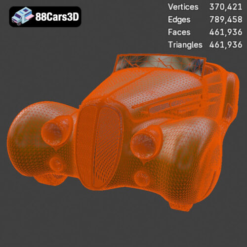 Delahaye T165 1939 3D Model Download STL FBX OBJ GLB Blend - Gallery Image 7 Delahaye T165 1939