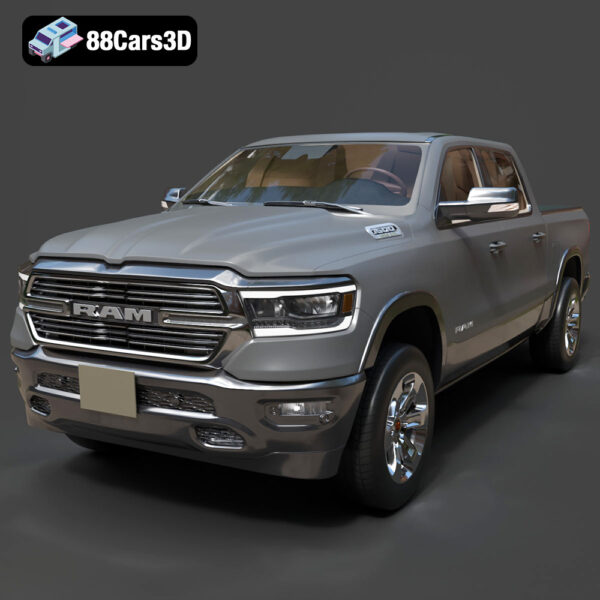 Dodge RAM Laramie 2019 3D Model Download STL FBX OBJ GLB Blend - Gallery Image 1 Dodge RAM Laramie 2019