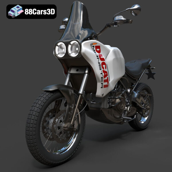 Ducati DesertX 3D Model Download STL FBX OBJ GLB Blend - Gallery Image 1 Ducati DesertX