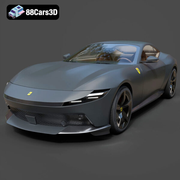 Ferrari Amalfi 3D Model Download STL FBX OBJ GLB Blend - Gallery Image 1 Ferrari Amalfi