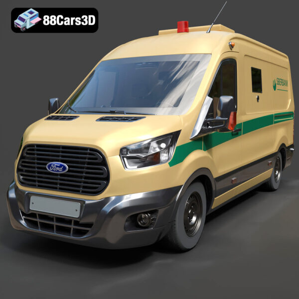 Ford Transit Sberbank 3D Model Download STL FBX OBJ GLB Blend - Gallery Image 1 Ford Transit Sberbank