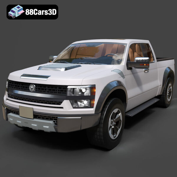 Generic Pickup 2020 3D Model Download STL FBX OBJ GLB Blend - Gallery Image 1 Generic Pickup 2020