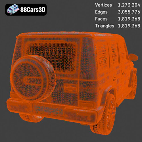 Mercedes-Benz G63 3D Model Download STL FBX OBJ GLB Blend - Gallery Image 8 Mercedes-Benz G63