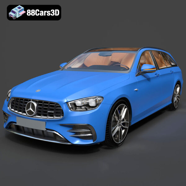 Mercedes E53 AMG Estate 2021 3D Model Download STL FBX OBJ GLB Blend - Gallery Image 1 Mercedes E53 AMG Estate 2021