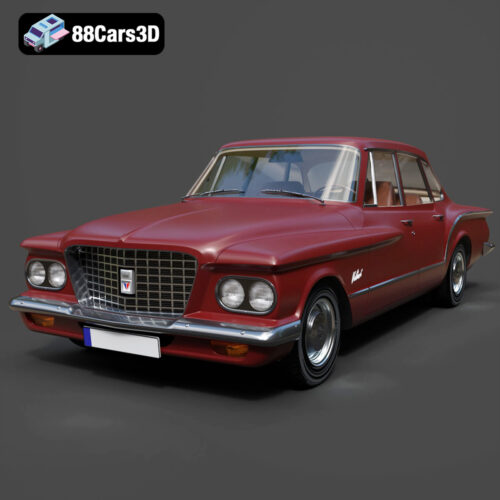 Plymouth Valiant Sedan 1960 3D Model Download STL FBX OBJ GLB Blend - Gallery Image 1 Plymouth Valiant Sedan 1960