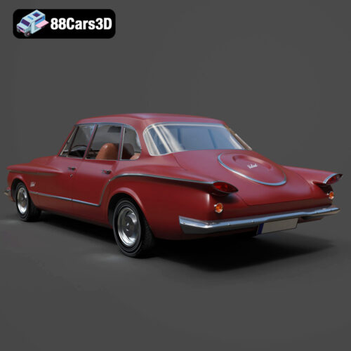 Plymouth Valiant Sedan 1960 3D Model Download STL FBX OBJ GLB Blend - Gallery Image 3 Plymouth Valiant Sedan 1960