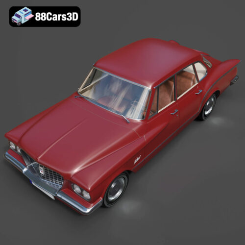 Plymouth Valiant Sedan 1960 3D Model Download STL FBX OBJ GLB Blend - Gallery Image 6 Plymouth Valiant Sedan 1960