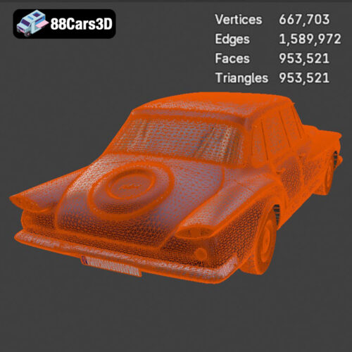 Plymouth Valiant Sedan 1960 3D Model Download STL FBX OBJ GLB Blend - Gallery Image 8 Plymouth Valiant Sedan 1960