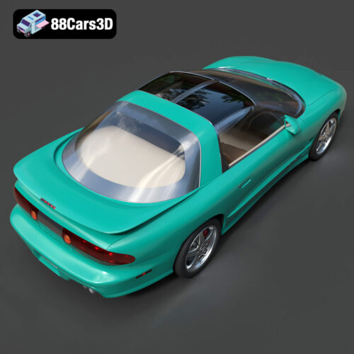 Pontiac Firebird Trans Am 1998 3D Model Download STL FBX OBJ GLB Blend - Gallery Image 4 Pontiac Firebird Trans Am 1998