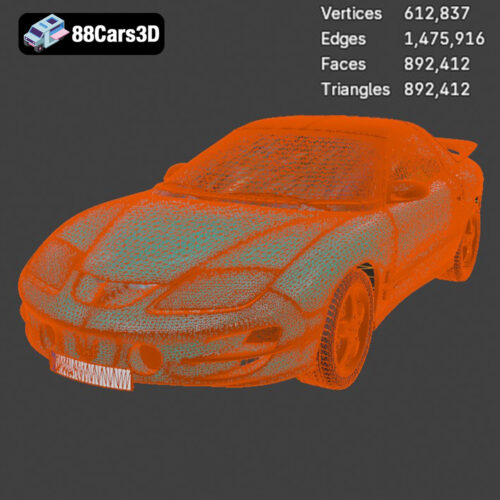 Pontiac Firebird Trans Am 1998 3D Model Download STL FBX OBJ GLB Blend - Gallery Image 7 Pontiac Firebird Trans Am 1998