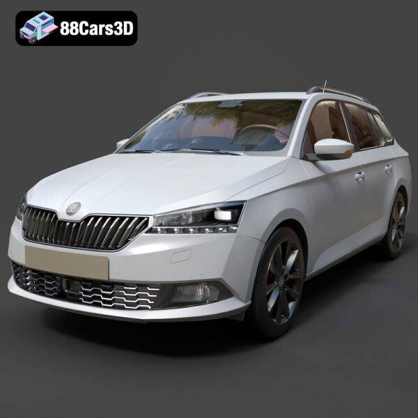 Skoda Fabia Combi 2019 3D Model Download STL FBX OBJ GLB Blend - Gallery Image 1 Skoda Fabia Combi 2019
