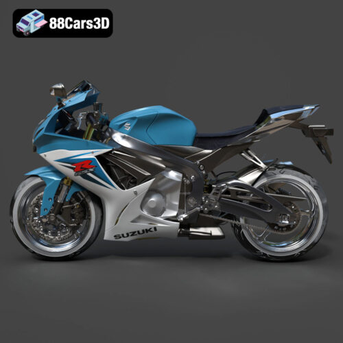 Suzuki GSX-R 600 2011 3D Model Download STL FBX OBJ GLB Blend - Gallery Image 2 Suzuki GSX-R 600 2011