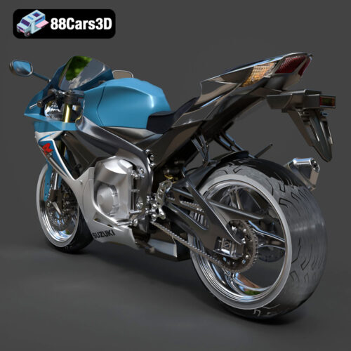 Suzuki GSX-R 600 2011 3D Model Download STL FBX OBJ GLB Blend - Gallery Image 3 Suzuki GSX-R 600 2011