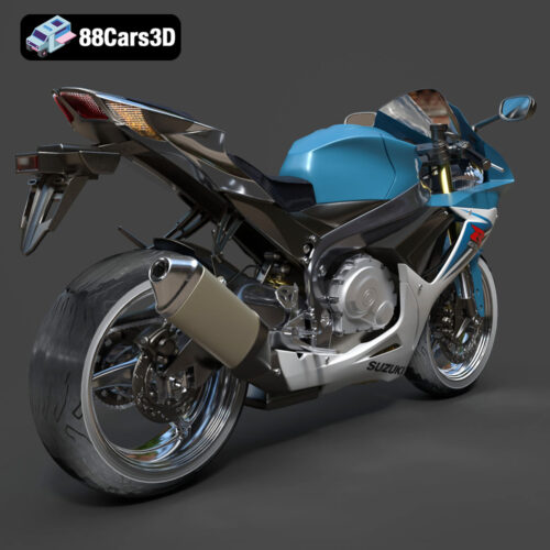 Suzuki GSX-R 600 2011 3D Model Download STL FBX OBJ GLB Blend - Gallery Image 4 Suzuki GSX-R 600 2011