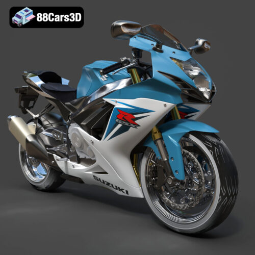 Suzuki GSX-R 600 2011 3D Model Download STL FBX OBJ GLB Blend - Gallery Image 5 Suzuki GSX-R 600 2011
