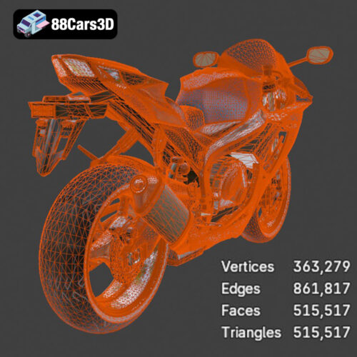 Suzuki GSX-R 600 2011 3D Model Download STL FBX OBJ GLB Blend - Gallery Image 8 Suzuki GSX-R 600 2011